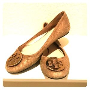 Gold Tory Burch flats